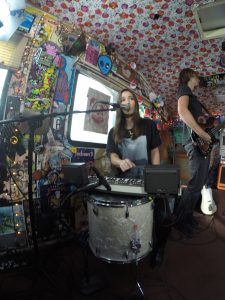 One girl one drum, albeit a big drum.